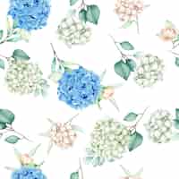 Free vector elegant watercolor floral seamless pattern