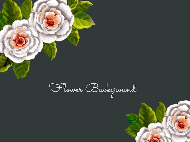 Free vector elegant watercolor flower design decorative background