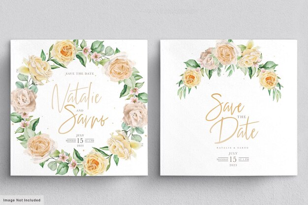 Free vector elegant watercolor hand drawn floral wreaths and bouquets set