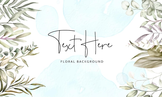 Free vector elegant watercolor hand drawn leaves background