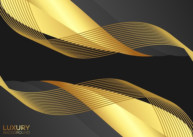 Free vector elegant wave luxury background design modern