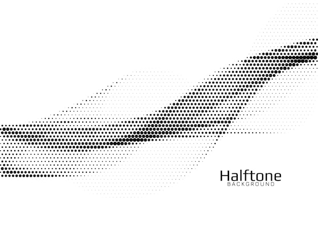 Элегантный волновой стиль полутонового фона вектор