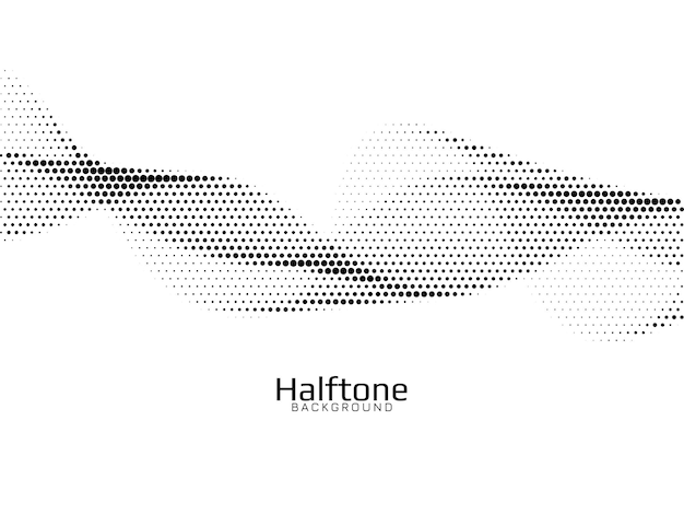 無料ベクター エレガントな波スタイルのハーフトーンの背景