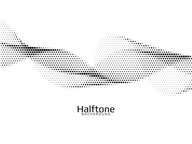 Элегантный волновой стиль полутонового фона