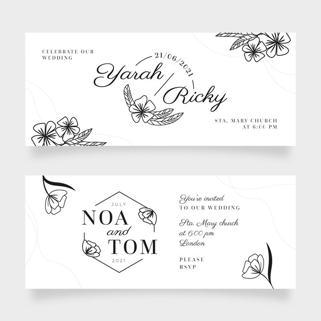 Elegant wedding banner design