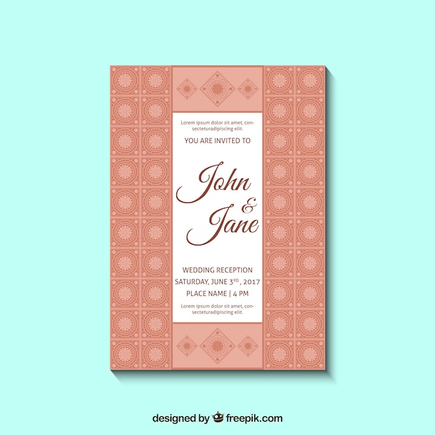 Free vector elegant wedding card