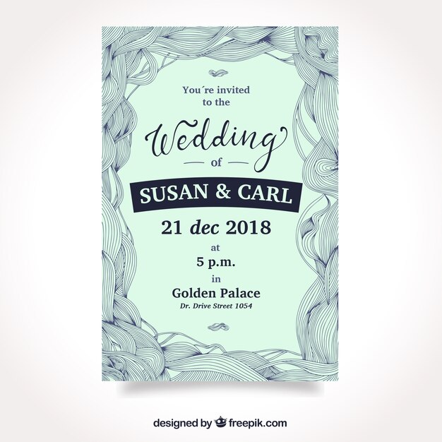 Elegant wedding card