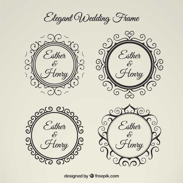 Elegant wedding frame collection