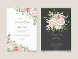 Free vector elegant wedding invitation card template