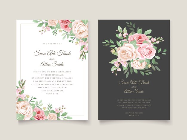 elegant wedding invitation card template