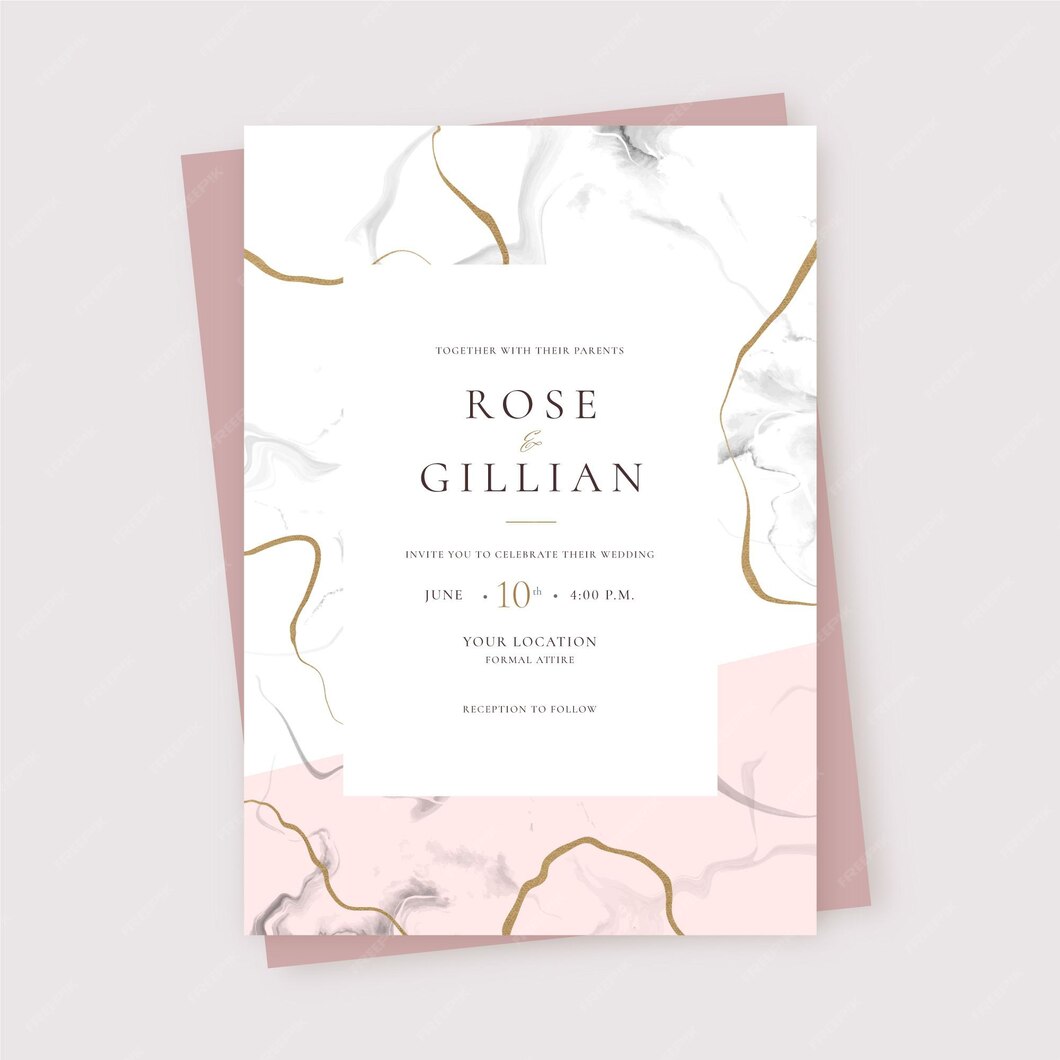 Free Vector | Elegant wedding invitation card template