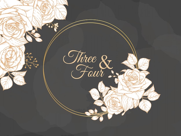 Elegant wedding invitation design with floral motif