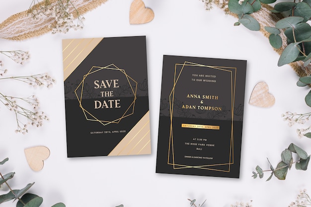 Elegant wedding invitation design