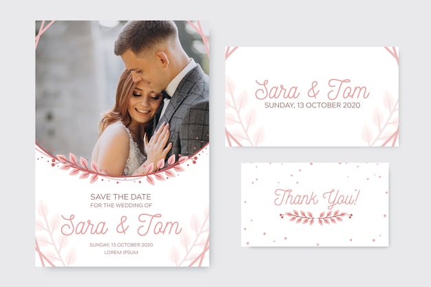 Elegant wedding invitation template