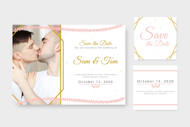 Elegant wedding invitation template