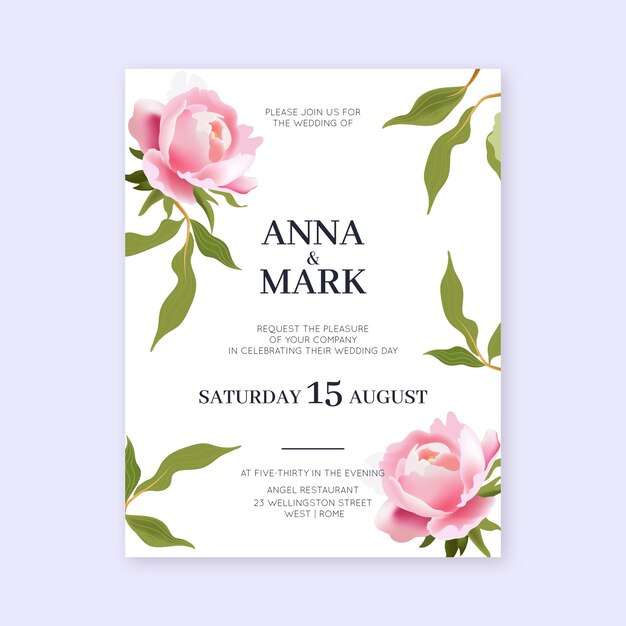 Elegant wedding invitation template