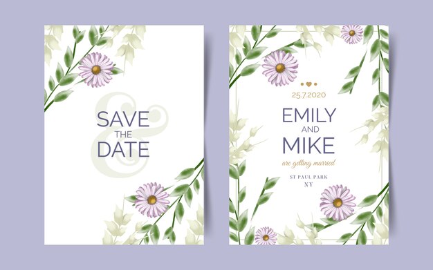 Elegant wedding invitation template