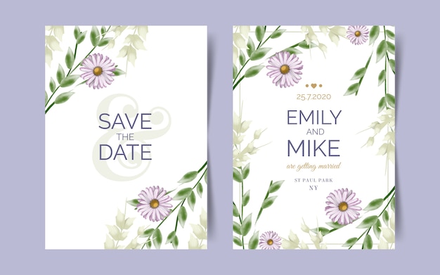 Elegant wedding invitation template