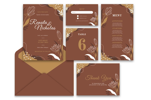 Elegant wedding stationery