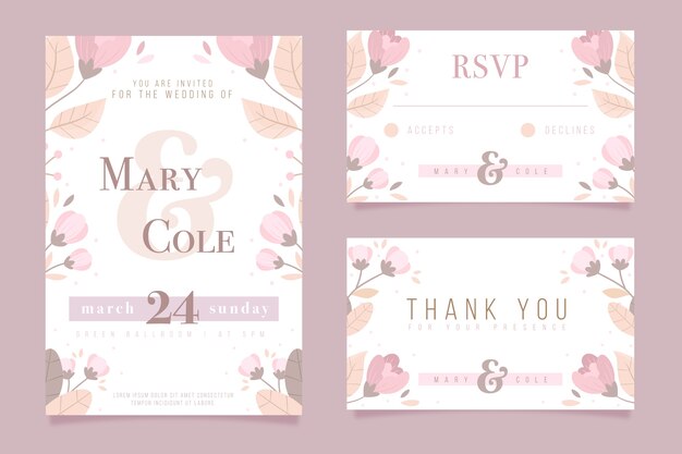 Elegant wedding stationery