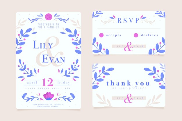 Elegant wedding stationery