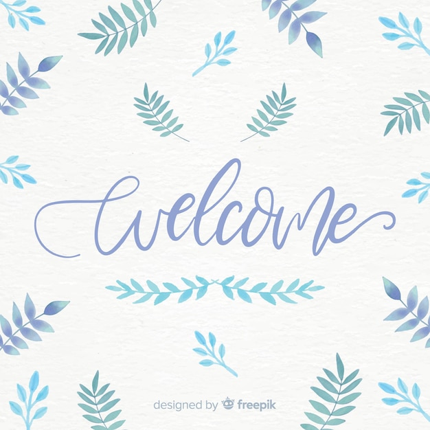 Elegant welcome lettering design