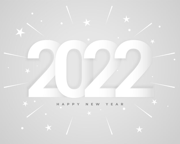 Elegant white 2022 new year celebration background