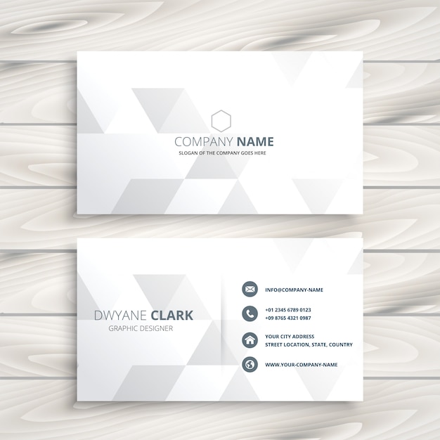 Free vector elegant white business card design