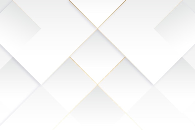 Free vector elegant white wallpaper with golden details