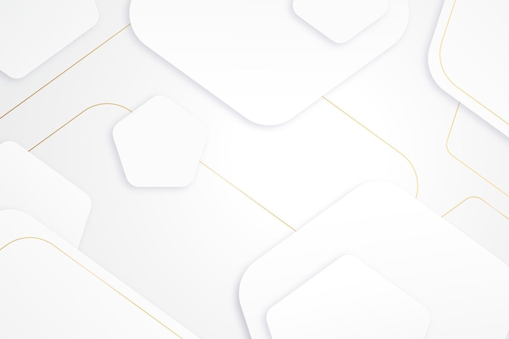 Free Vector elegant white wallpaper with golden details