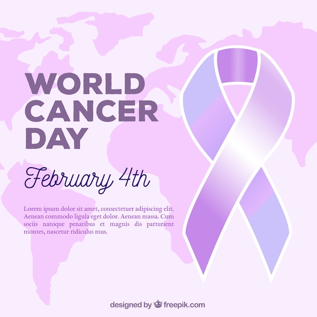 Free vector elegant world cancer day background