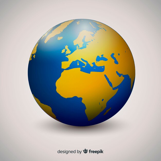 Elegant world globe with gradient style
