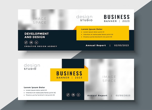 Elegant yellow corporate business banner