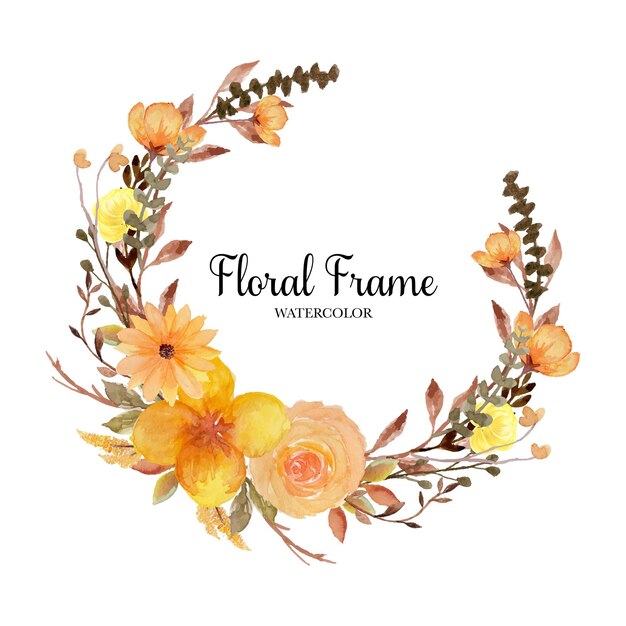 Download Free Vector Romantic Pink Watercolor Floral Wreath