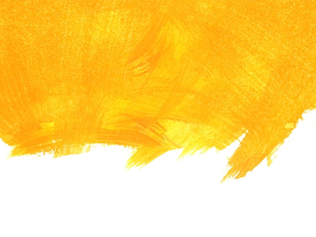 Free vector elegant yellow watercolor brush stroke design background