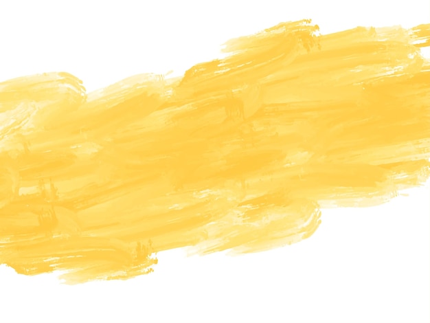 Free vector elegant yellow watercolor brush stroke design background