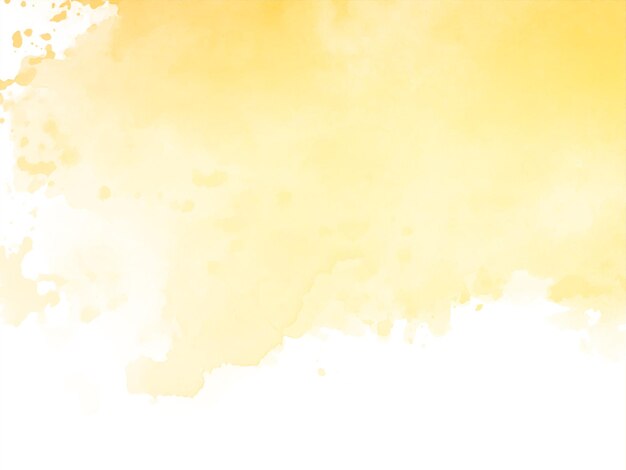 Elegant yellow watercolor texture design background vector