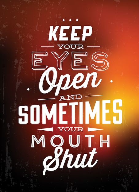 Elegante typographic motivational quote