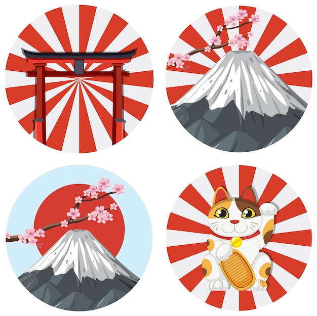 Free vector element and icon of japan