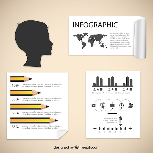 Free vector elementary school infography