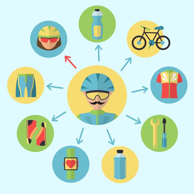 Free Vector elements about cycling