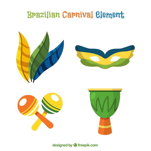 Elements of brazilian carnival