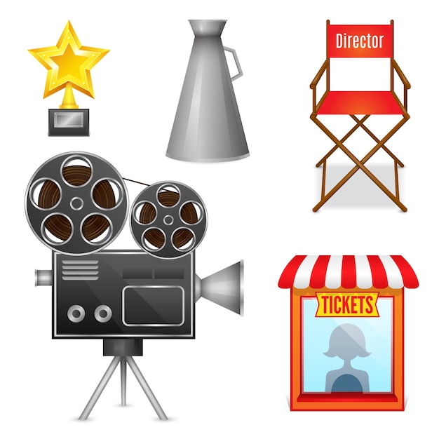 Free vector elements of cinema