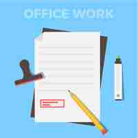 Бесплатное векторное изображение Плоский дизайн офис работы