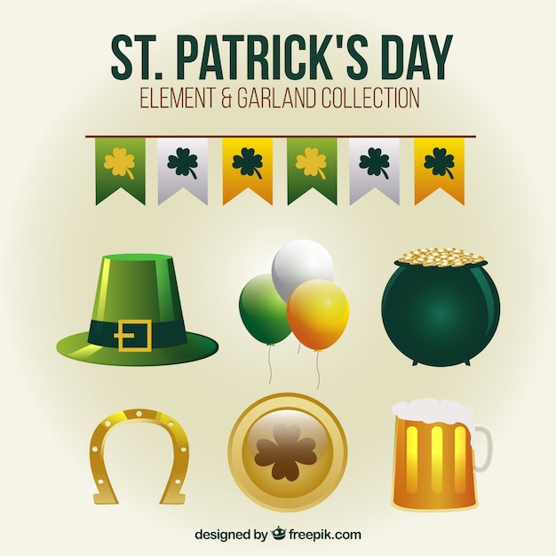 Elements of saint patrick set