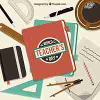 Free vector elements of the school, world teachers ' day