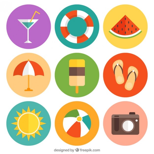 Free vector elements for summer holiday