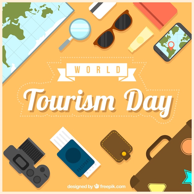 Elementi per il viaggio, giorno del turismo mondiale