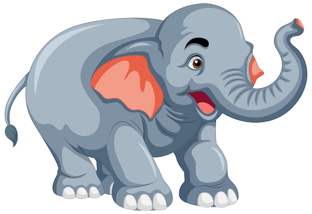 Free Vector | An Elephant in Cartoon Style