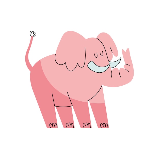 Free vector elephant doodle illustration